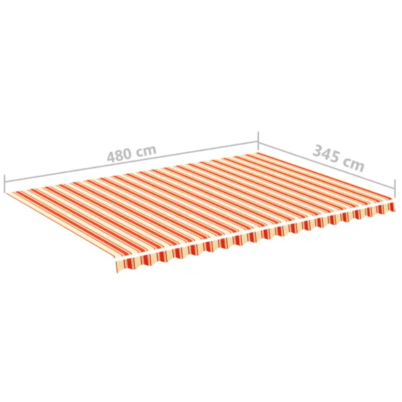Pânză copertină rezervă galben-portocaliu 5x3,5 m - Rezistentă