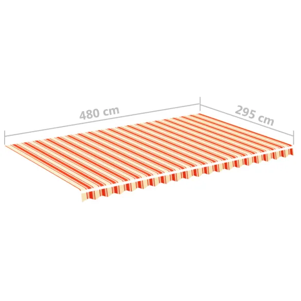Pânză Copertină Rezervă 5x3 m - Galben-Portocaliu | Rezistentă