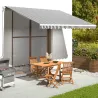 Pânză copertină rezistență UV 4x3,5 m - Antracit/alb