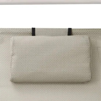 Șezlong Dublu cu Baldachin Crem - Livrare Gratuită