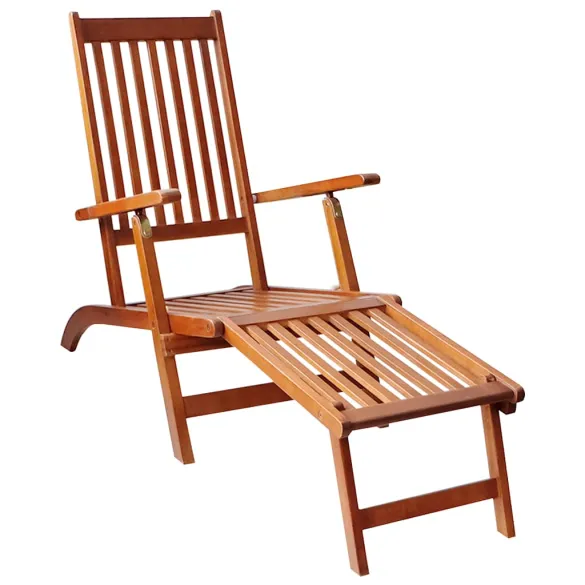 Șezlong Exterior Lemn Masiv Acacia cu Pernă - Livrare Gratuită Șezlong Exterior Lemn Masiv Acacia cu Pernă - Livrare Gratuită
