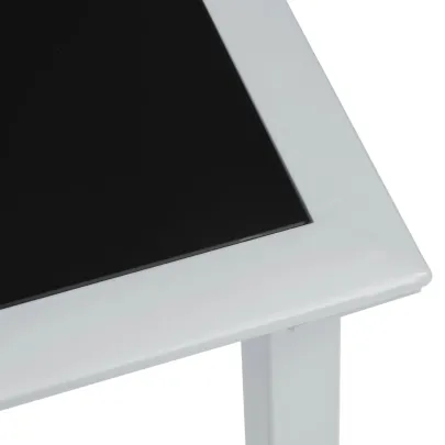 Set Șezlonguri cu Masă - 2 Bucăți - Crem - Aluminiu