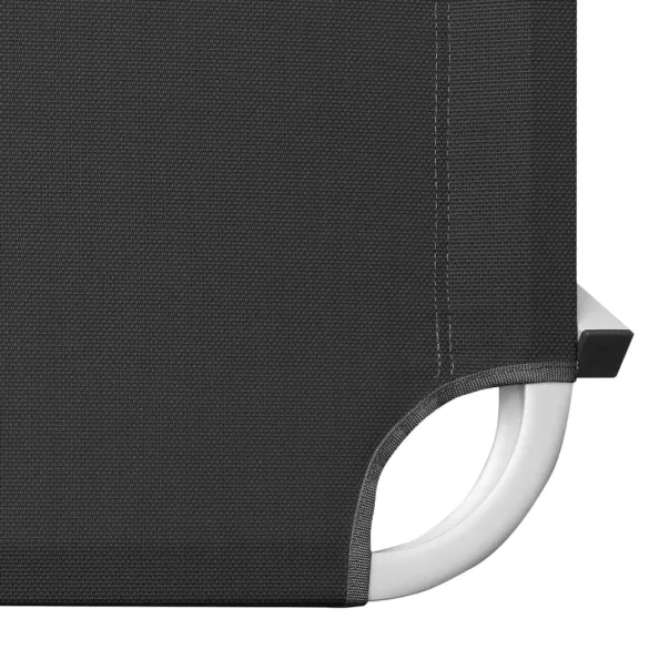 Șezlong Plajă Negru - Aluminiu și Textilenă - Livrare Gratuită