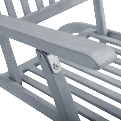 Șezlong Exterior Lemn Acacia cu Pernă - Livrare Gratuită