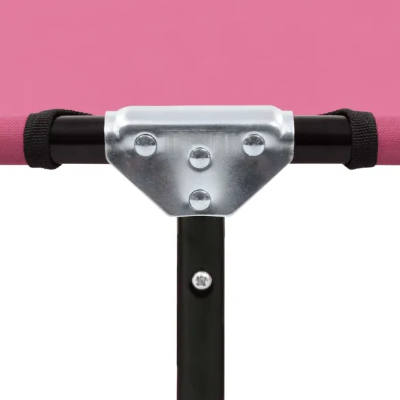 Șezlong Pliabil Roz - Oțel | Livrare Gratuită