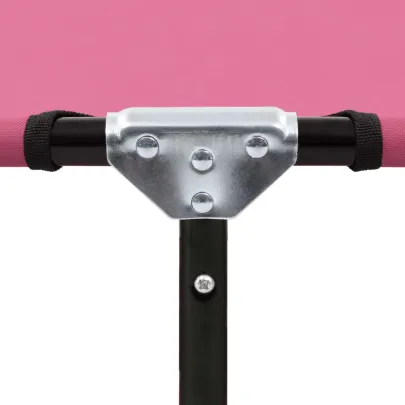 Șezlong Pliabil Roz - Oțel | Livrare Gratuită