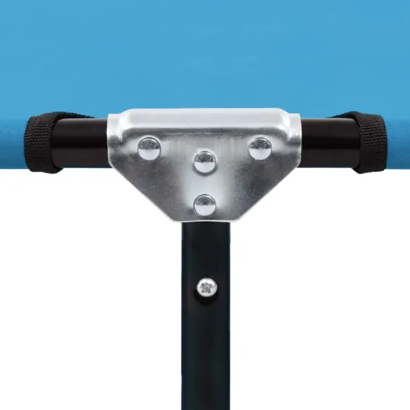 Șezlong Pliabil Albastru Turcoaz - Oțel Rezistent