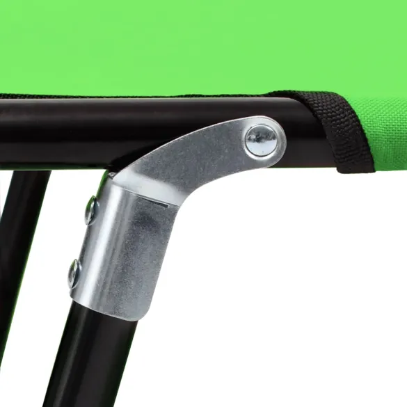 Șezlong Pliabil Verde - Oțel Rezistent | Livrare Gratuită