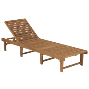 Șezlong Pliant cu Pernă - Lemn de Acacia | Livrare Gratuită 2