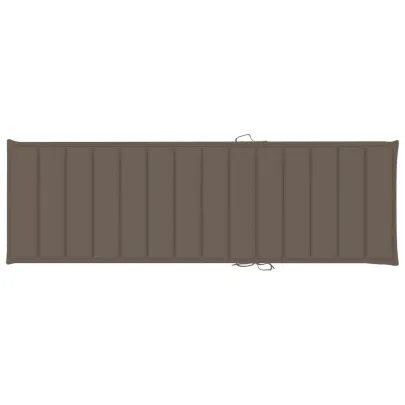 Șezlong cu pernă gri taupe - Lemn de pin tratat | Livrare gratuită