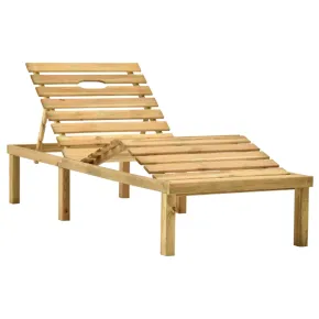 Șezlong cu Pernă Antracit - Lemn de Pin pentru Grădină 2