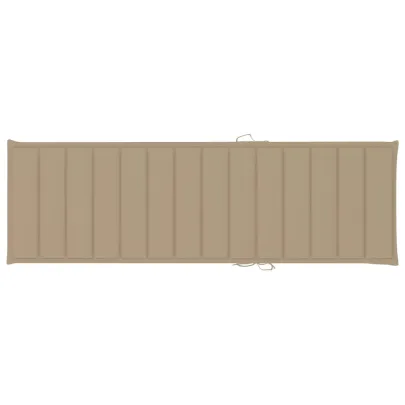 Șezlong cu Pernă Bej - Lemn de Pin Tăiat pentru Grădină