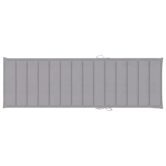 Șezlong Dublu cu Perne Gri - Lemn de Pin Tărtat