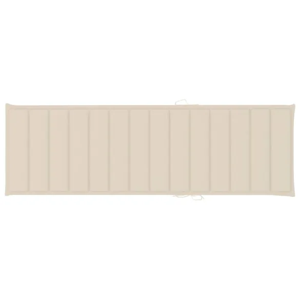 Șezlong Dublu cu Perne Crem - Lemn de Pin Treated