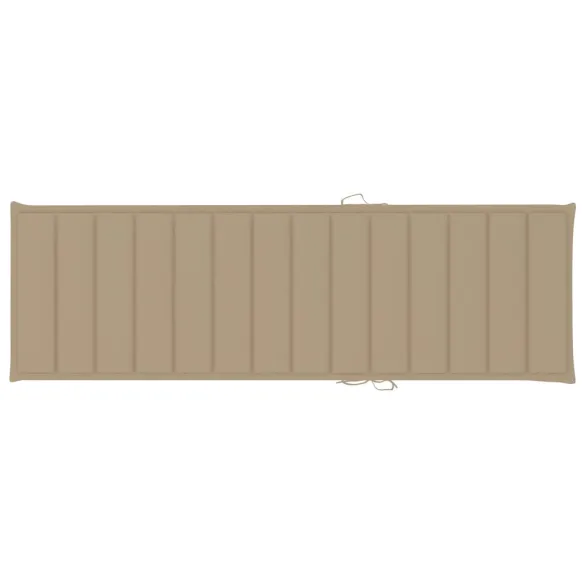 Șezlong Dublu cu Perne Bej - Lemn de Pin Tăiat