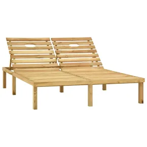 Șezlong Dublu cu Perne - Lemn de Pin Tretat | Livrare Gratis 2