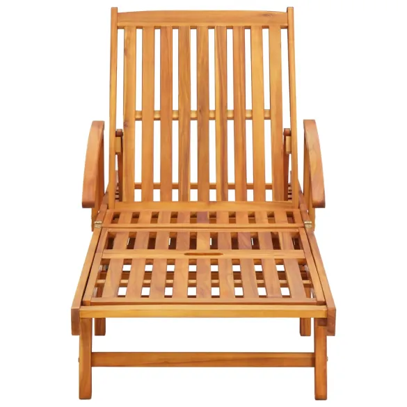 Șezlonguri Lemn Acacia - Set 2 Bucăți cu Perne - Livrare Gratuită