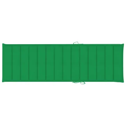 Șezlong cu Pernă Verde - Lemn de Pin pentru Grădină