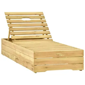 Șezlong cu Pernă - Lemn de Pin Tăiat - Livrare Gratuită 2