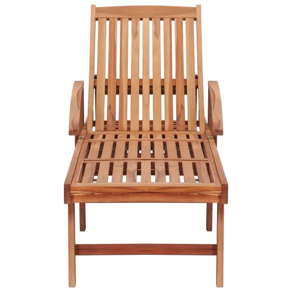 Șezlonguri Grădină - Set 2 buc - Lemn Masiv Tec | Livrare Gratuită