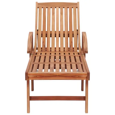 Șezlonguri Grădină - Set 2 buc - Lemn Masiv Tec | Livrare Gratuită