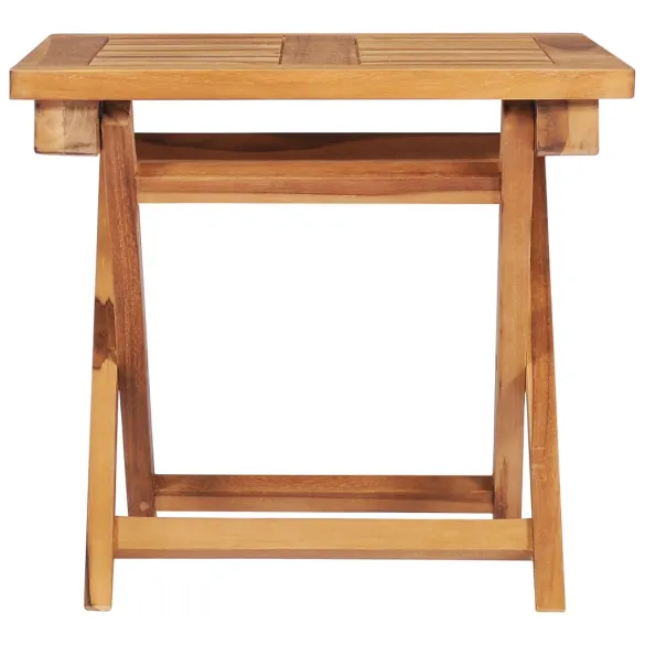 Șezlonguri Grădină 2 buc - Masă și Pernă - Lemn Tec | Livrare Gratuită