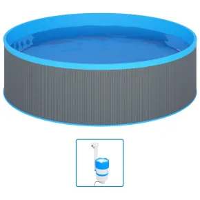 Piscină cu Valuri Skimmer Pompă - 350x90 cm | Livrare Gratuită 2