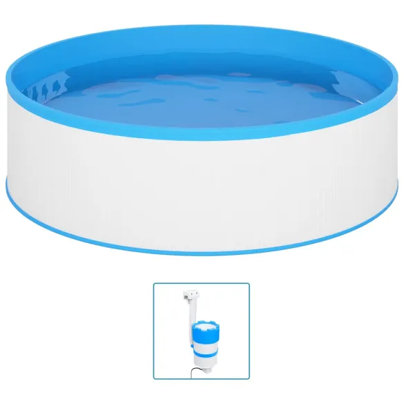 Piscină cu Valuri și Skimmer - 350x90 cm - Alb - Livrare Gratuită Piscină cu Valuri și Skimmer - 350x90 cm - Alb - Livrare Gratuită