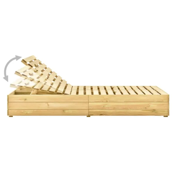 Șezlong Dublu cu Perne - Lemn de Pin Tăiat | Comandă Acum