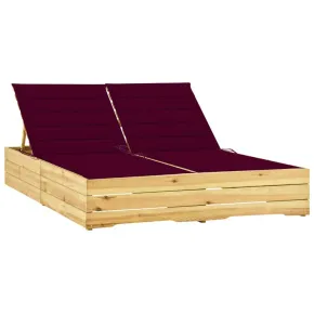 Șezlong Dublu din Lemn cu Perne - Comfort în Grădină