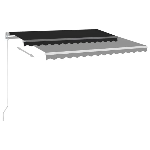 Copertină retractabilă manual cu LED - 300x250 cm Antracit