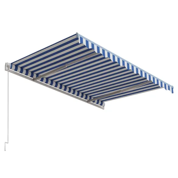 Copertină Retractabilă Automat 300x250 cm - Albastru/Alb