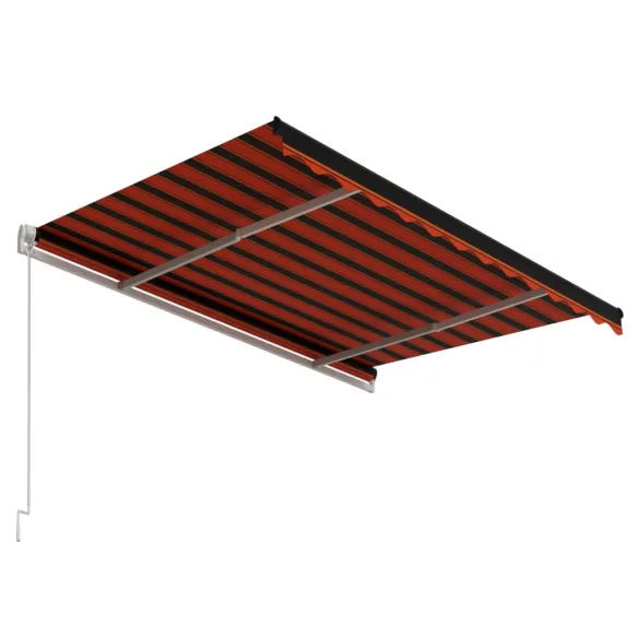Copertină Automată Retractabilă 300x250 cm - Portocaliu/Maro