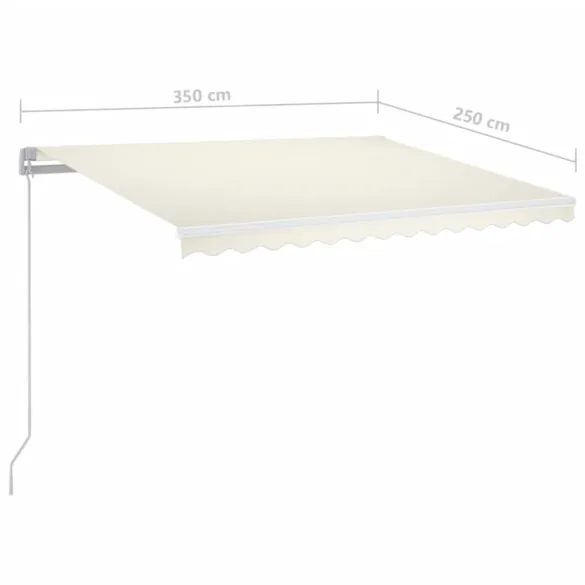 Copertină Retractabilă Manuală 350x250 cm - Crem