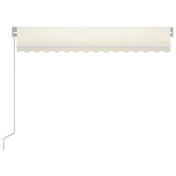 Copertină retractabilă manual cu LED - Crem 350x250 cm