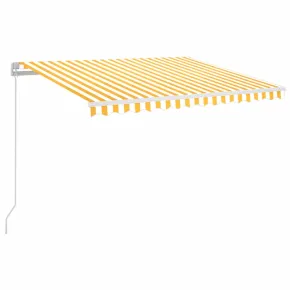 Copertină retractabilă manual cu LED pentru exterior 2