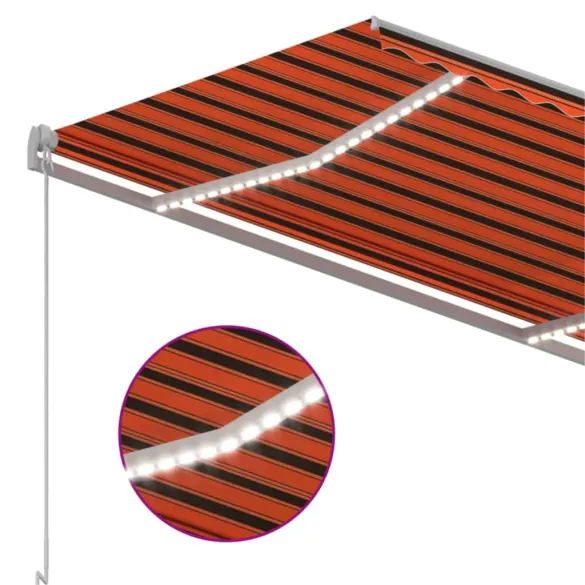 Copertină Retractabilă Manuală cu LED - 350x250 cm