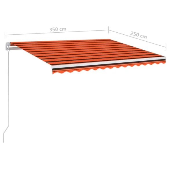 Copertină Retractabilă Manuală cu LED - 350x250 cm