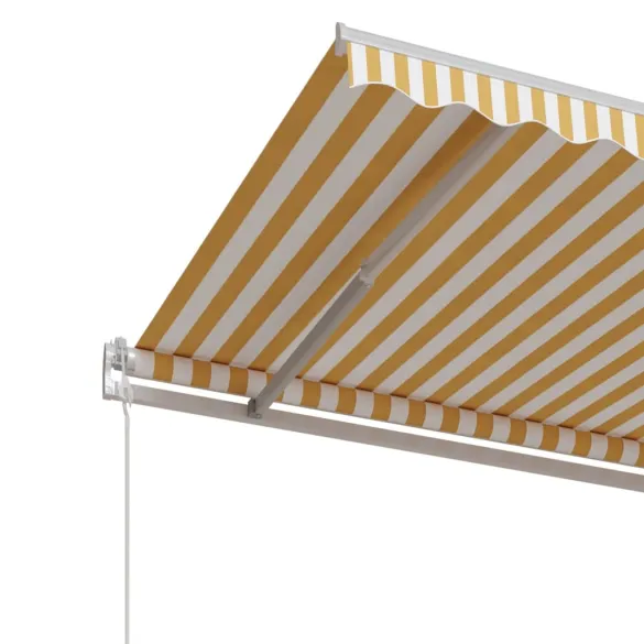 Copertină Automată Retractabilă Galben-Alb 350x250 cm