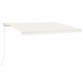 Copertină retractabilă manual cu LED - 400x300 cm - Crem 2