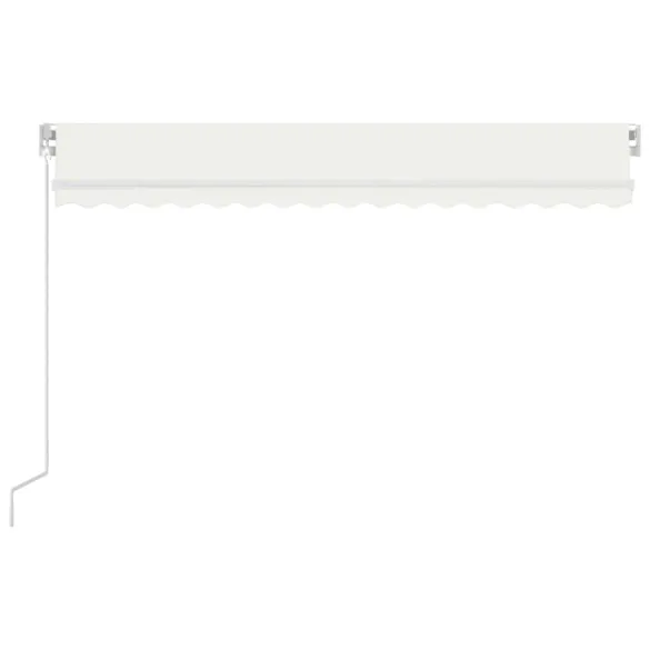 Copertină retractabilă manual cu LED - 400x300 cm - Crem