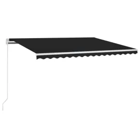 Copertină Retractabilă Manuală cu LED - Antracit 400x300 cm 2