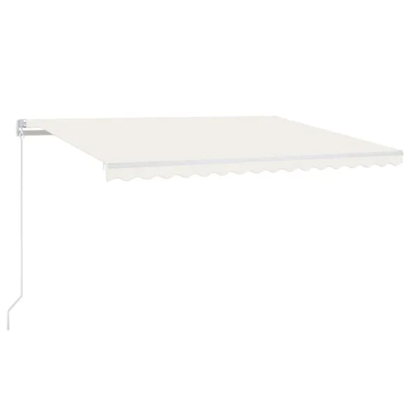 Copertină Retractabilă Manuală cu LED - Crem - 450x300 cm