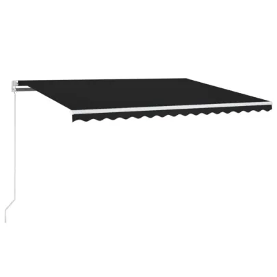 Copertină retractabilă manual cu LED pentru exterior