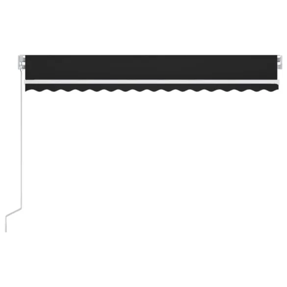 Copertină retractabilă manual cu LED pentru exterior