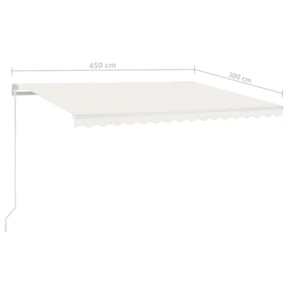 Copertină Automată cu Senzor Vânt și LED - 450x300 cm