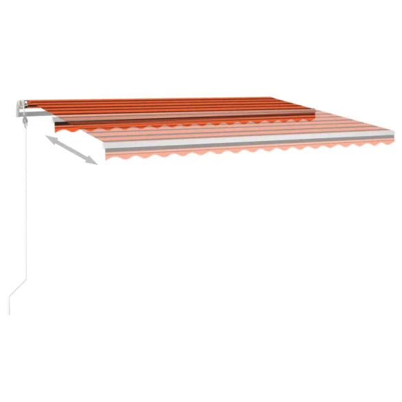 Copertină Automată Senzor Vânt LED - Portocaliu/Maro 450x300cm