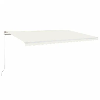 Copertină Retractabilă Manual Crem 500x300 cm | Livrare Gratuită