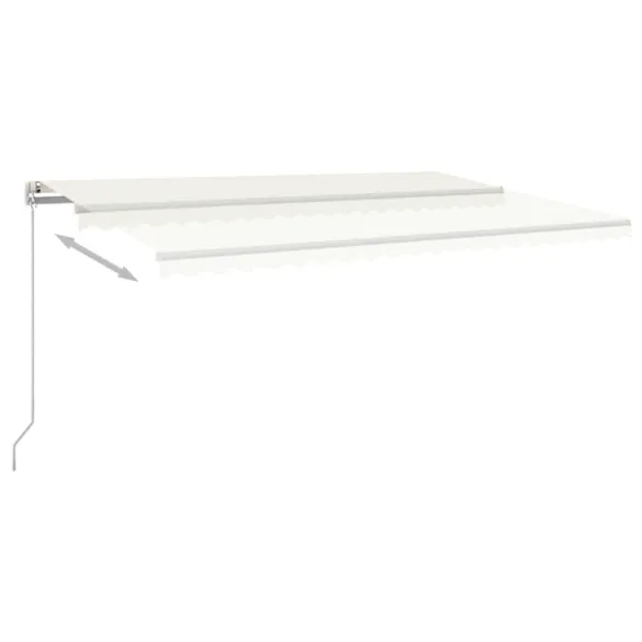 Copertină Retractabilă Manual Crem 500x300 cm | Livrare Gratuită