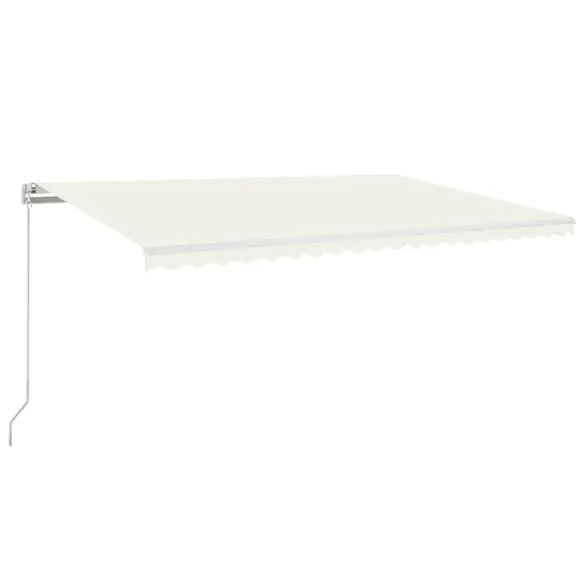 Copertină retractabilă manual cu LED crem 500x300 cm